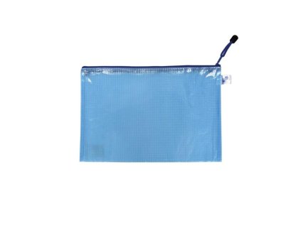 obal spisový A5 zip síťový modrá