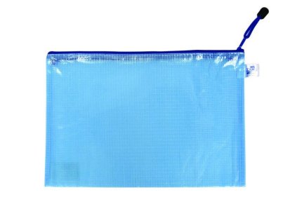 obal spisový A4 zip síťový modry