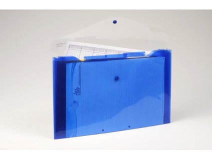 deska s drukem A4 3 přihrádky modrá