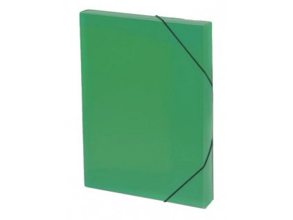 Box na sešity, spisy s gumou A4 zelená