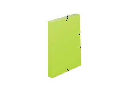Krabice PP s gumou A4 neprůhledná lime