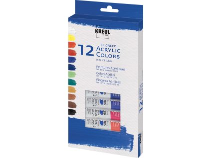 Akrylové barvy El Greco KREUL 12b x 12ml