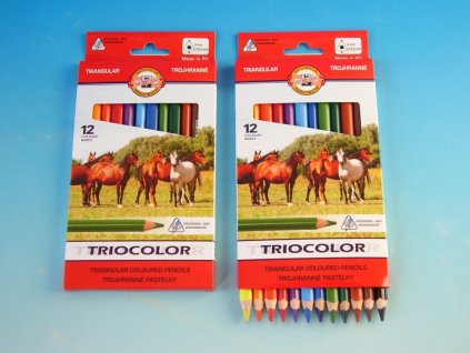 Souprava pastelek 12 barev trojhranné středně silné