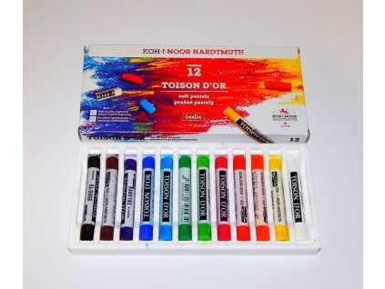 křídy prašné sada 12 barev 8512 suché pastely