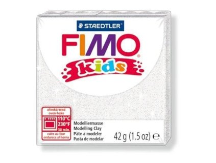 FIMO kids 8030 42g bílá se třpytkami