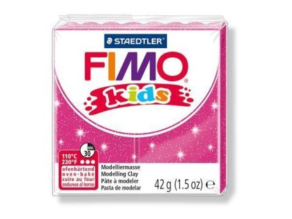 FIMO kids 8030 42g růžová se třpytkami