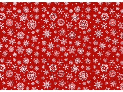 Filc 1mm,A3 30x40cm vločky červeno-bílá