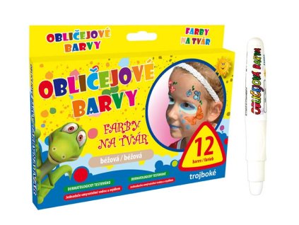 Barvy na obličej bílá