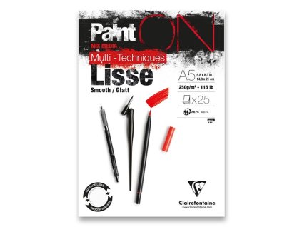 Blok Clairefontaine Paint'ON Smooth - A5, 25 listů, 250 g