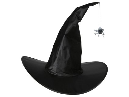 Klobouk čarodějnický s pavoučkem černý