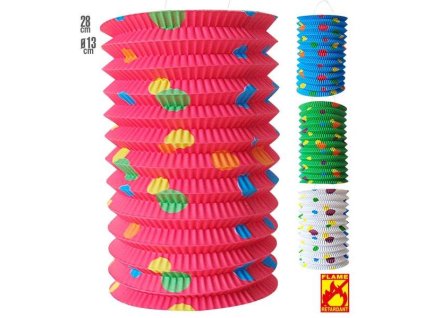 Lampion válec 13cm mix barev