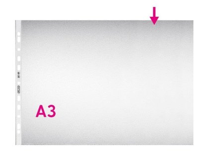 Obal prospektový A3 "U" na šířku,1ks mat