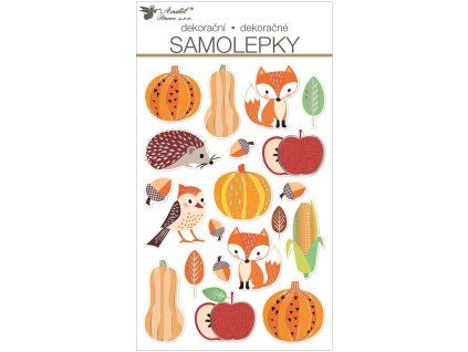 Samolepky plastické 14 x 25 cm, podzim