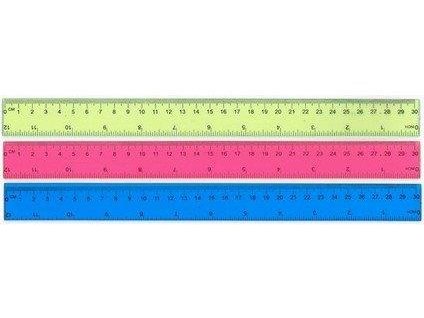 Pravítko 30 cm Line mix barev