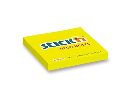Samolepicí bloček Hopax Stick 76x76mm žl