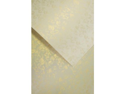 papír vizitkový A4 zlaté lístky 250g. iv