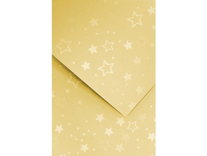 papír vizitkový A4 zlatý s hvězdičkami