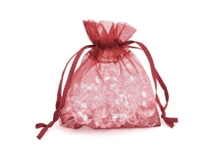 sáček organzový bordo 12x17cm