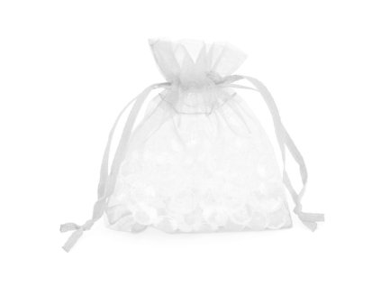 sáček organzový stříbrný 12x17cm