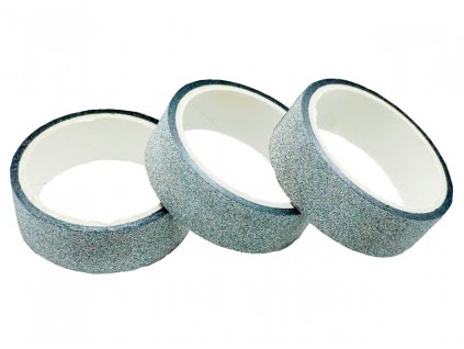 Lepící páska glitter stříbrná 15mm-3m PK