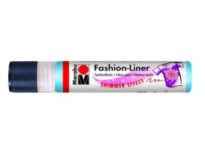 Textilní liner 25ml třpytivá světle modr