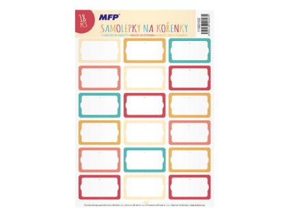 Samolepky na kořenky 16,2x23cm čisté barevné
