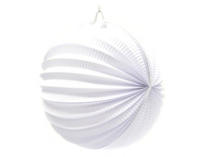 Lampion koule-bílá 24cm PK103-11