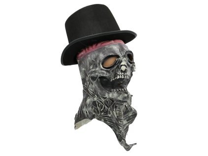 Maska zombie s kloboukem latexová
