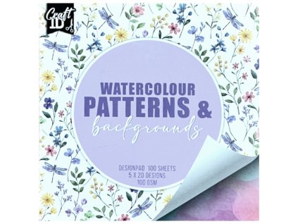 Sada jednostranných papírů Patterns & Backgrounds (110g/m2,100 listů) 10×10cm