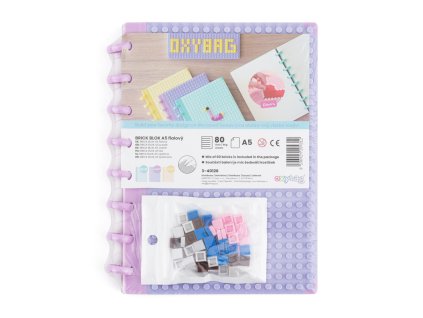 Blok A5 Brick blok fialový