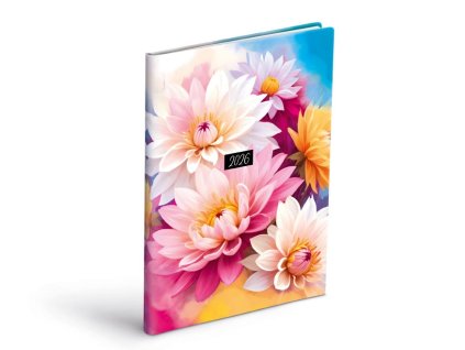 Diář týdenní 2026 T805 PU soft potištěné gerbery