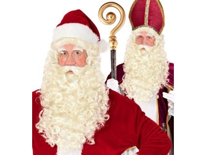 Paruka Mikulášská s plnovousem, knírem