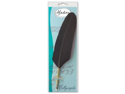 Husí brk s kovovým hrotem Aladine - černý