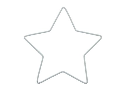 Hvězda kovová průměr 30cm bílá