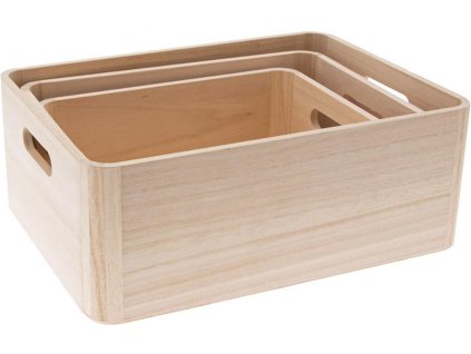 dřevěná bedýnka 31x23x11.5cm střední