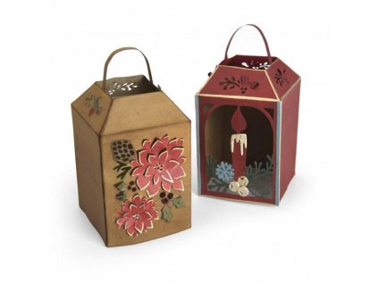 Thinlits 10ks Vánoční Lucerna 3D vyřezávací šablona