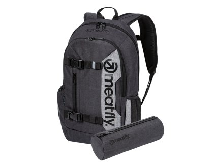 Meatfly Basejumper, Charcoal Heather / Grey Heather, 22 L, šedý