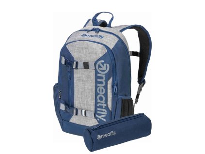 Meatfly Basejumper, Blue / Grey Heather, 22 L + PENÁL ZDARMA, modrá, šedá