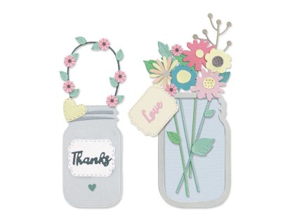 Thinlits vyřezávací šablony 17ks jarní kytice