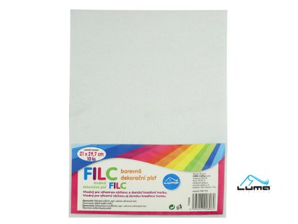 filc 1mm dekorační, 20x30cm bílý