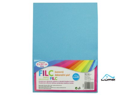 filc 1mm dekorační, 20x30cm světle modrý