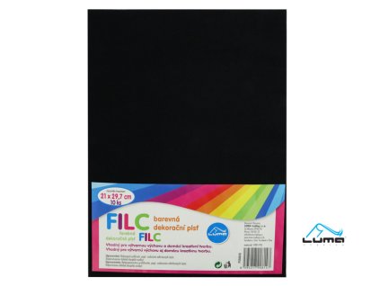filc 1mm dekorační,20x30cm černý