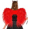 Andělská křídla,červená, 80x65cm péřová