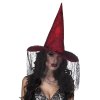 klobouk čarodějnický se závojem mix bare