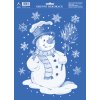 Okenní folie vánoční 25x35cm Sněhulák