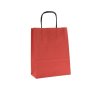 taška dárková 18x22,5x8cm červená hladká