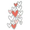 Thinlits Srdíčka propojená - vyřezávací kovová šablona