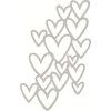 Thinlits Srdíčka propojená - vyřezávací kovová šablona