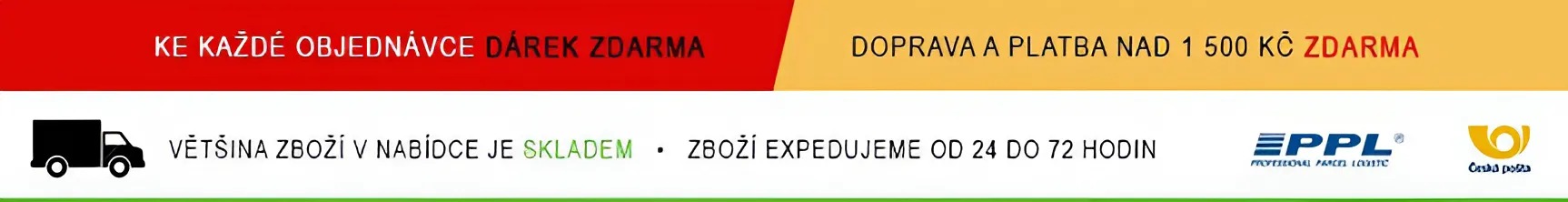Doprava zdarma + dárek zdarma