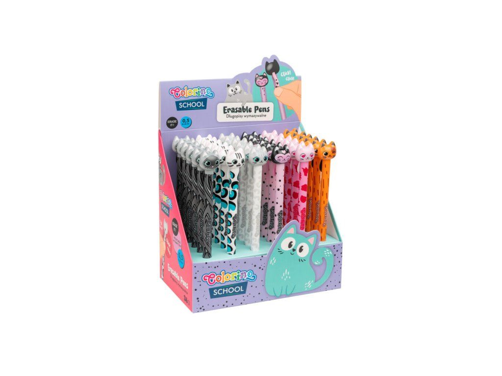 Gumovací pero Colorino Cats